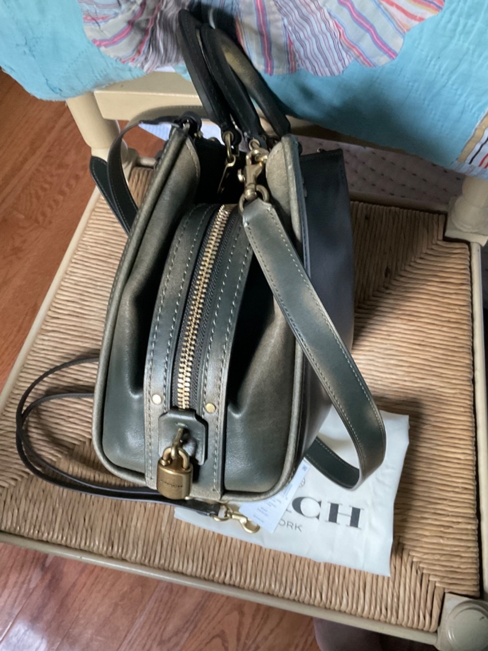 Coach Rogue 31 Loved Leather Green - Picture 5 of 8